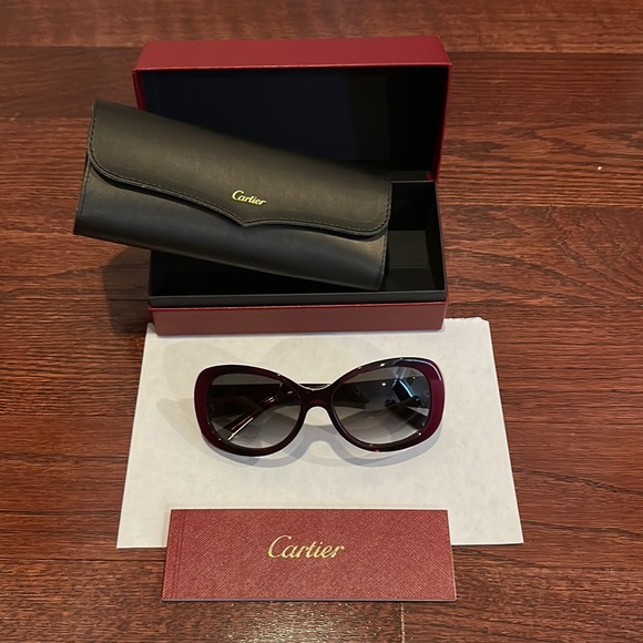 Cartier Burgundy Sunglasses